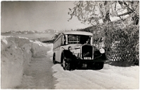 1952  Albispass, Postauto im Escherrank