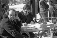 1976  Schülerskirennen auf dem Albis / Die Jury mit Hans Müller und Max Dübendorfer