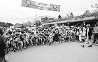 1980  Sihlwaldlauf / Start beim Betriebsgebäude an der Breitwiesstrasse / Wendepunkt für die Elite: Schweikhof, Hausen