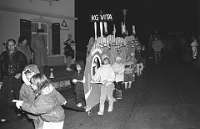 1988  Räbeliechtliumzug  auf der Wolfgrabenstrasse