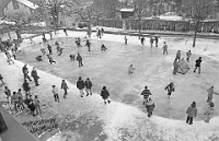 1995  Eisfeld auf Pausenplatz Wolfgraben / Präpariert vom Hauswart Kurt Nyffeegger