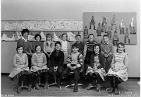 Klassenfoto Langnau 962  25.1.1962, Dora Meioer-Bertschmann, Mittelsgtufe Im Wiodmer
