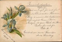 Poesiealbum 1899-1913  von Anna Urner, Langnau 30.3.1903, Deine Freundin Anna Leuenberg