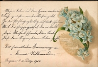 Poesiealbum 1899-1913  von Anna Urner, Langnau 24.12.1901, Emma Vollenweider
