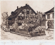 "Hotzen- oder Richterhaus"  Radierung, 1928 unbekannter Kuenstler