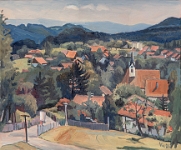 Langnau  Christian Keller, 1986 Ölbild