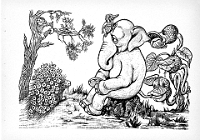 UDO  der kleine Elefant, gezeichnet von Gerd Baur, 1954