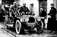 1907  Automobil-Zuverlässigkeitsfahrt auf der Bergstrasse Adliswil-Albis  Coupe Bollinger-Elmenhorst Der Gewinner Herr C. Schlotterbeck auf Dion 15
