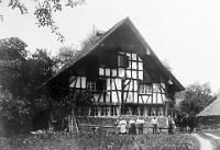 1920  Kniebreche Langnau, Bauernhaus der Familie Baumann