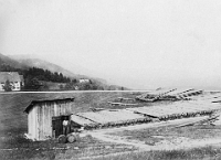 vor 1890  Albispass, Hochwachtstrasse Impraegnieranlage des Forstbetriebes Sihlwald