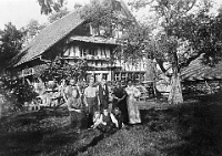 um 1930 Kniebreche Langnau  Bauernfamilie Leo Baumann