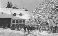 1938 Wintersport auf dem Albispass  Ehemaliges Restaurant Windegg