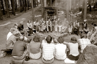 August 1975  Forsthütte Schwyzertobel  SP-Langnau-Wahlkampfveranstaltung mit Ständeratskandidat Adolf Muschg
