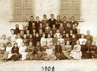 Klassenfoto Langnau 1908  1908, Paul Gimpert, Mittelstufe Altes Schulhaus
