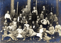 Klassenfoto Langnau 1915  1915, Peter Aliesch, Fr. E. Schlatter, Peter Aebli, Sek. Wolfgraben