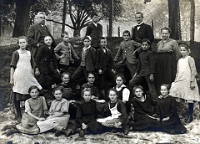 Klassenfoto Langnau 1916  1916, Peter Aliesch, Fr. E. Schlatter, Peter Aebli, Sek. Wolfgraben