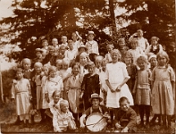 Klassenfoto Langnau 1918  1918, Hermann Riedweg, Altes Schulhaus