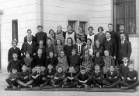 Klassenfoto Langnau 1926  1926, Peter Aliesch, Peter Aebli, Pfarrer Sieber, Sek. Wolfgraben