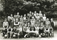 Klassenfoto Langnau 1948  4.6.1948, Peter Aebli, Ernst Pfister, Martha Biedermann; Sek. Wolfgraben