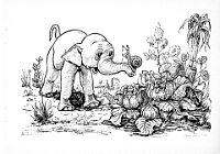 UDO  der kleine Elefant, gezeichnet von Gerd Baur, 1954