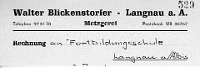 Langnauer Gewerbe  Briefköpfe 19. & 20. Jhd.