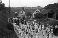 Langnau  1934 / Rückkehr des Turnvereins vom Kantonalen Turnfest