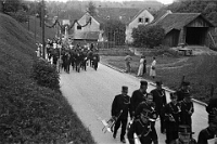 Langnau  1934 / Rückkehr des Turnvereins vom Kantonalen Turnfest