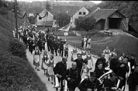 Langnau  1934 / Rückkehr des Turnvereins vom Kantonalen Turnfest