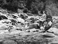 Langnau  1921 / beim Sihlsprung mit Steg