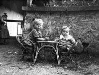 Langnau  1922 / Kinder Schaufelberger, Sennhütte Langnau