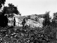 Langnau  Brandruine Bühler-Haus im Mittelalbis, Juni, 1921