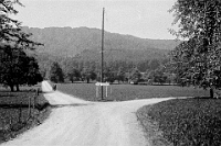 Langnau  Schwerzi, Abzweigung Albisstrasse - Wildparkstrasse nach Adliswil um 1930