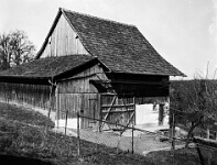 Langnau  Pius Mächlers Scheune am Kirchweg, 1934