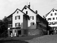 Langnau  Haus Karl Frick Metzgerei, Juli 1937