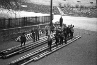 Langnau  um 1935 / Pausenplatz Altes Schulhaus