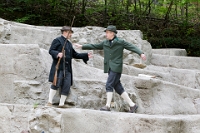Wildgarten - Orellis Odyssee  Probenfotos im alten Bärengraben. Freilichtaufführung zum 150. Jubiläum des Tierpark Langenberg